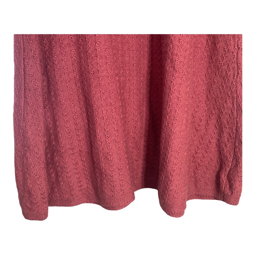 American Eagle Outfitters  M Pink Fit and Flare Knit Scoop Neck Sweater Dress - Picture 15 of 17